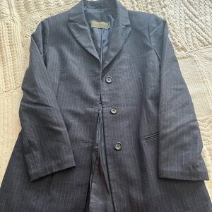Luciano Barbera Charcoal Pinstripe Blazer Used
